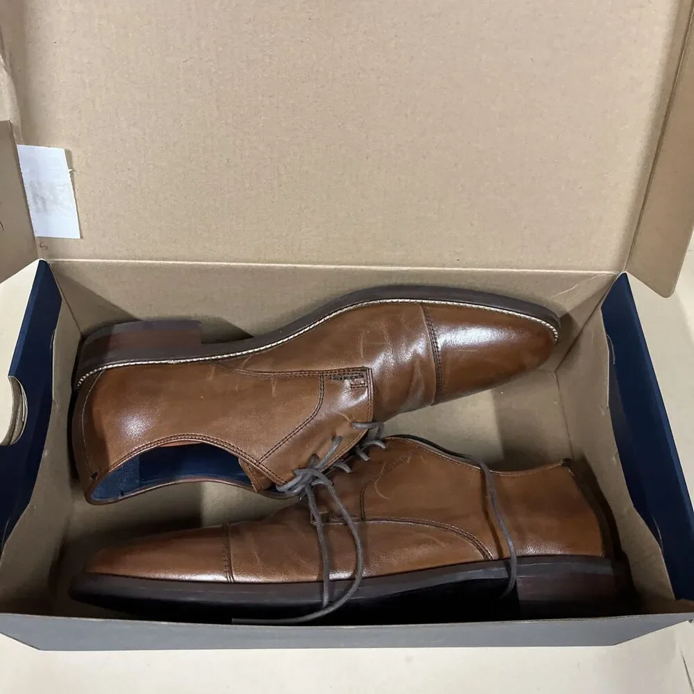 Cole Haan Mens Lenox Hill Split OX C11629 British Tan Derby‎ Dress Shoes Sz 9 M